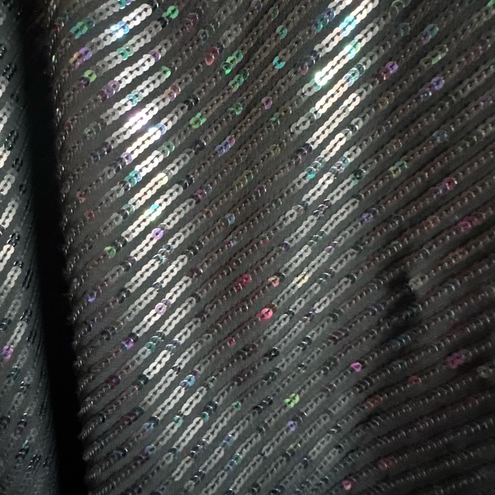 Express Black Sequin Backless Tank Top